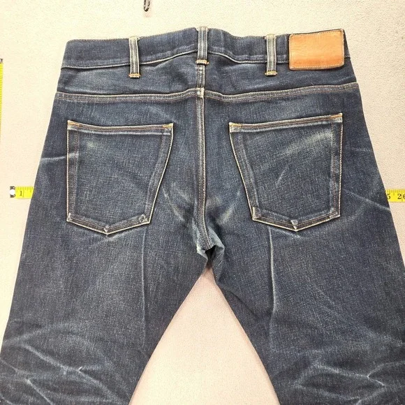 Pike Brothers Jeans Mens Selvedge Blue Roamer Whiskers Honeycomb Fits 36x27 - Picture 14 of 16